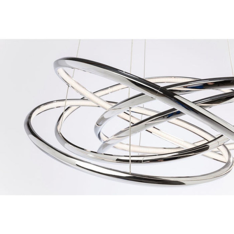 Pendant Lamp Saturn LED Chrome Big